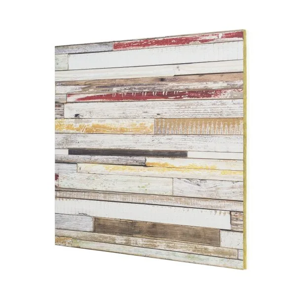 60x60 cm große Deckenplatten mit farbigem Latteneffekt