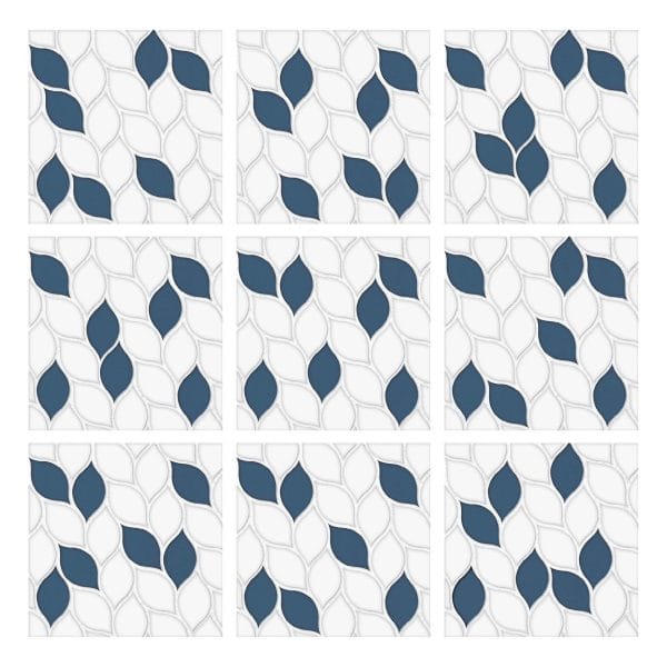 092-ston Blue Leaves