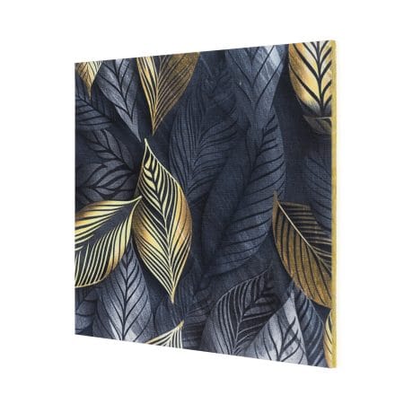 Sky Tile® - Die dekorierte Decke Schwarz-goldene Blätter