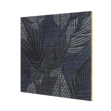 Hojas de lino negras y azules