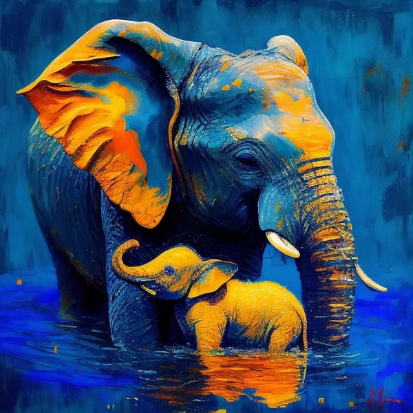 CO-171-ELEFANT Tiere - Satz mit 60 Teilen
