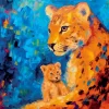 CO-171-LEOPARD Tiere - Satz mit 60 Teilen
