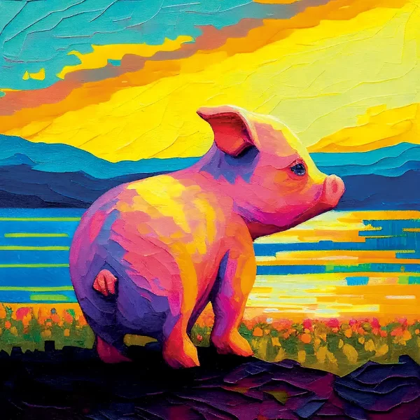 CO-171-PIG Tiere - Satz mit 60 Teilen
