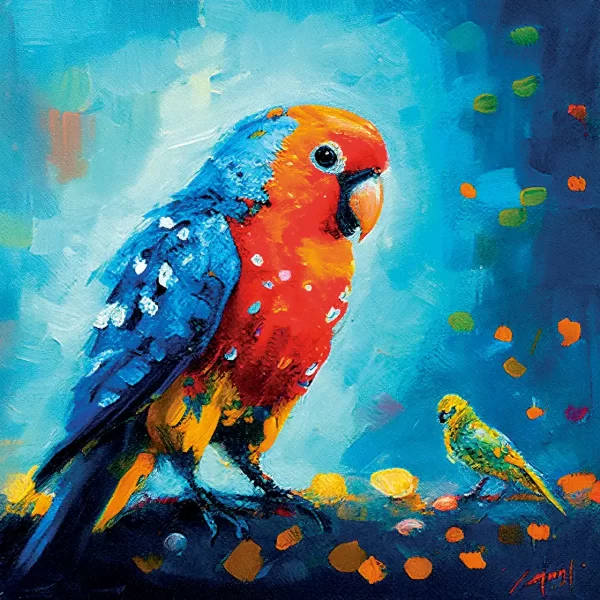 CO-171-PARROT Tiere - Satz mit 60 Teilen