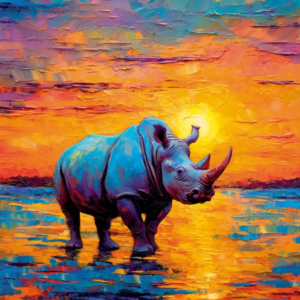CO-171-RHINO Tiere - Satz mit 60 Teilen